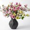 8 Pcs Artificial Magnolia Flowers Stem for Spring Decoration Faux Fake Flora Stems Beautiful Magnolia Office Hotel Home Decor Accent Pieces (Pink,Green)